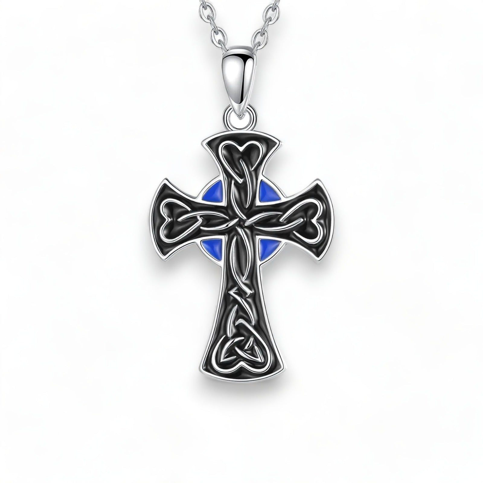 Collana croce argento